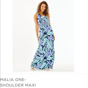 One shoulder maxi dress